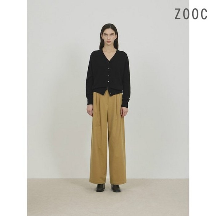 ZOOC 밴딩 핀턱 와이드 윈터 팬츠 BE Z244MSA029