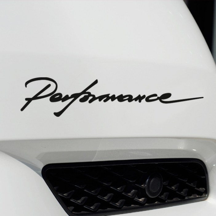 퍼포먼스 필기체 레터링스티커 튜닝카 포인트데칼, 1개, 라지x검정