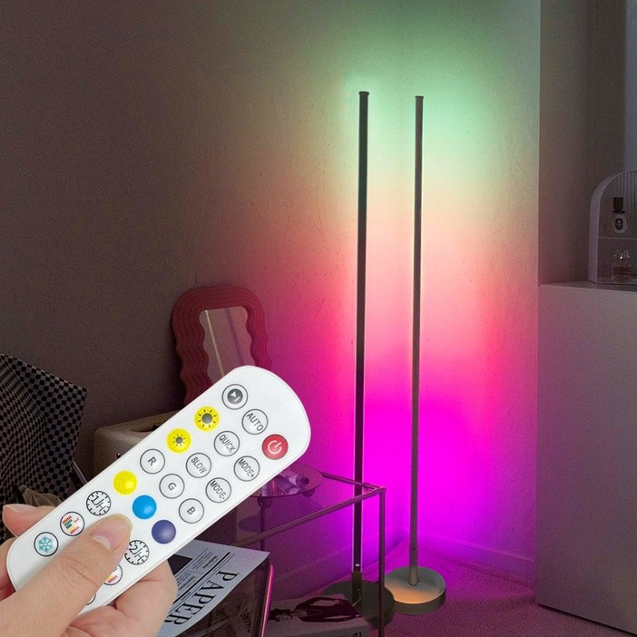 레나에너지 RGB 플로어 뮤직 반응 장스탠드 조명