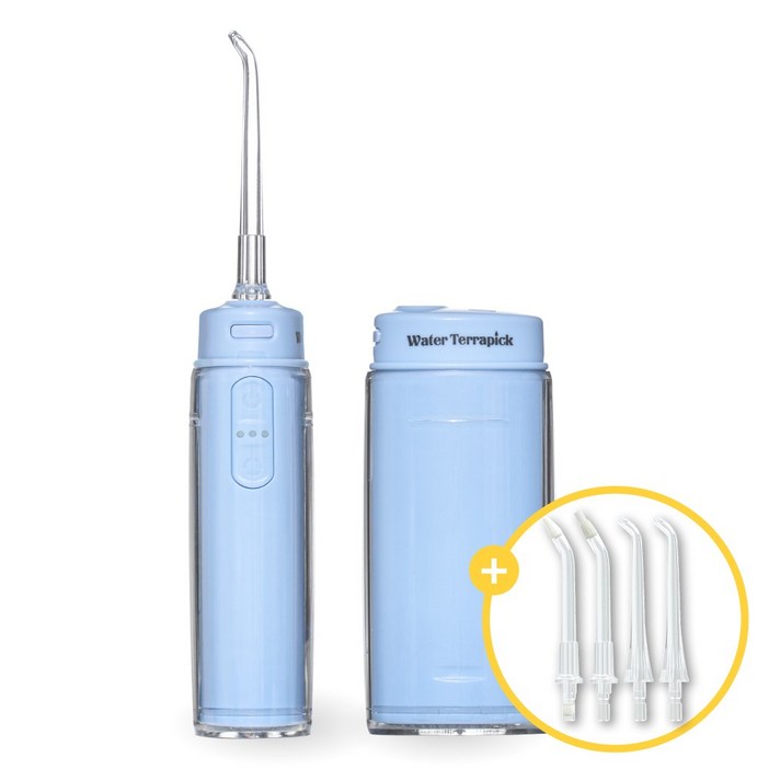 [치과/약국납품] 워터테라픽 포켓 휴대용 접이식 무선 구강세정기, 1개