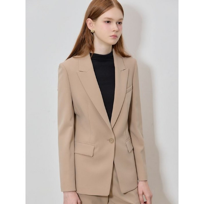 쉬즈미스 2SET 피크드 싱글 재킷베이직 크롭 슬랙스 2종세트 택가격 506000원