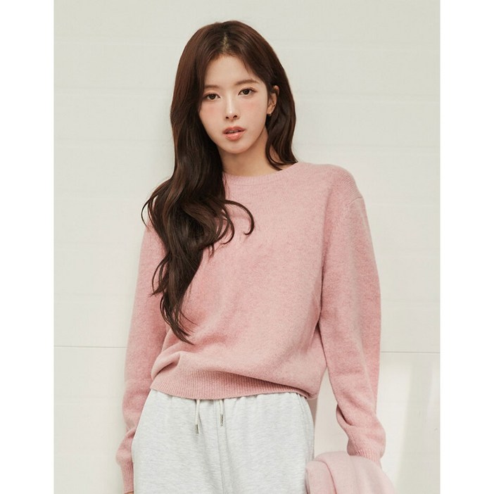 지오다노 355917 노정의 여 7gg 민자 메리노 울 크루넥 긴팔 니트 스웨터 2455816