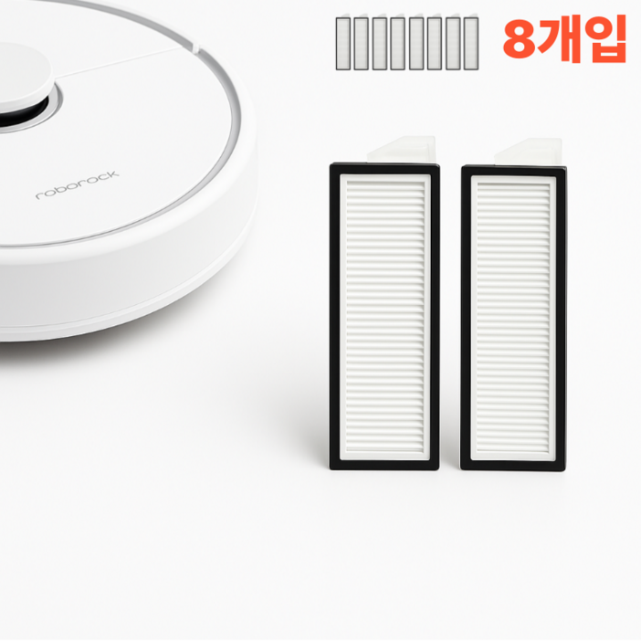 마쥬앙 로보락 S8 Max V Ultra 호환 먼지 HEPA 필터 G20S 로봇청소기 소모품, 8개, S8 Maxv Ultra