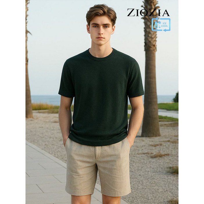 지오지아 크루넥 반팔 니트 A  ABC2ER1103 A