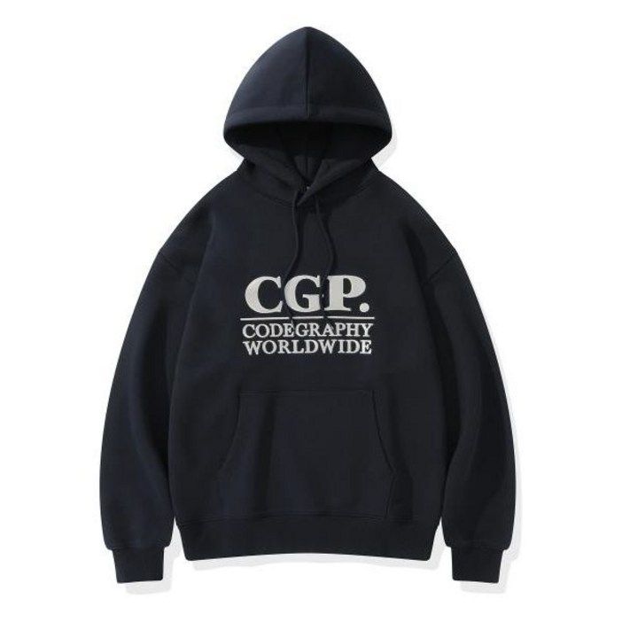 코드그라피 CGP 스퀘어 로고 후드티_네이비 매장정품 156278