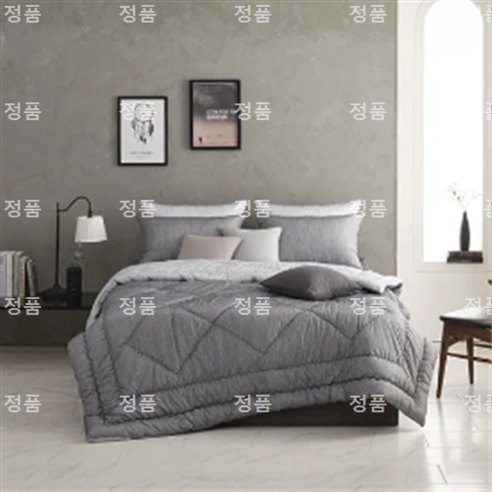 알레르망 데런2 차렵이불 D 단품 그레이리버서블 이불1p