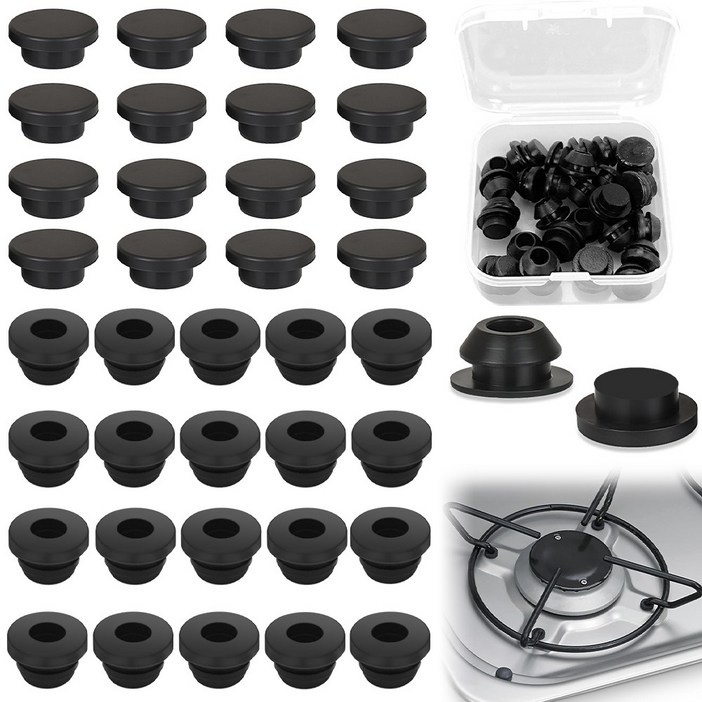 36개 고무 플러그 5mm 실리콘 스냅인 잠금 구멍 플러그, 실리콘 고무 구멍 플러그, 실리콘 잠금 구멍 플러그 솔리더,도메틱 Smev Thetford와 호환되는 보호 고무 플러그