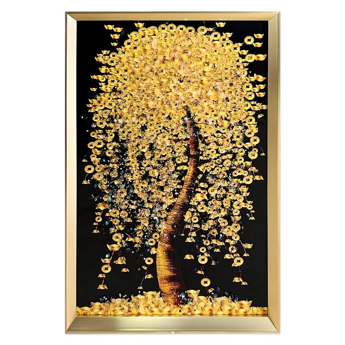 황금 돈나무 액자 비즈 그림 거실액자 ARTE02