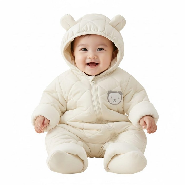 기모 패딩 베이비 우주복 출산선물 아기패딩 신생아옷 백일선물 외출복 100일