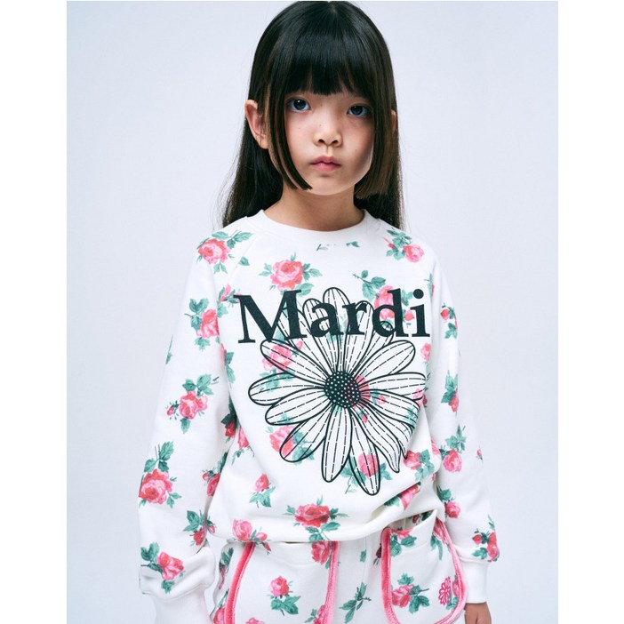 KIDS SWEATSHIRT FLOWERMARDI ROSE_WHITE