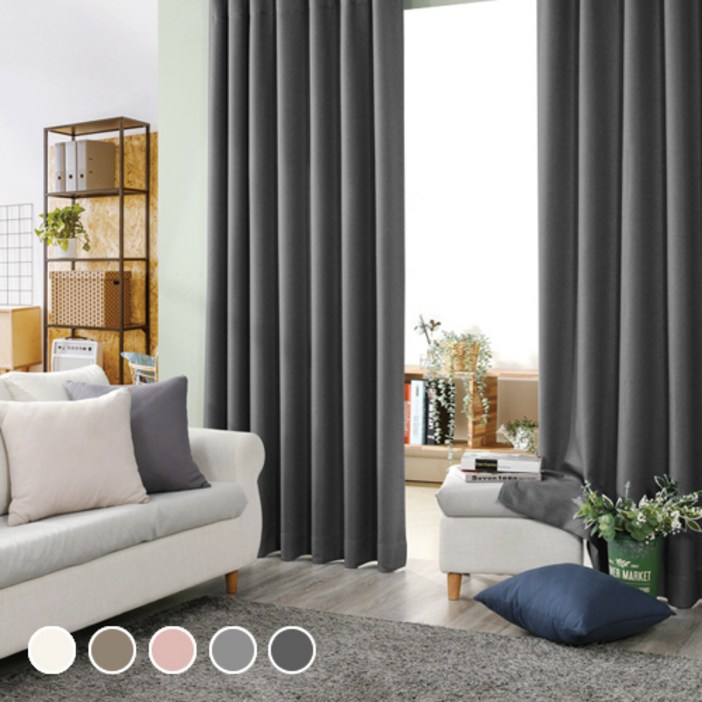 시우데코 맞춤 주문 제작  비앙카 암막커튼 거실 작은창  핀형세로 길이 조절