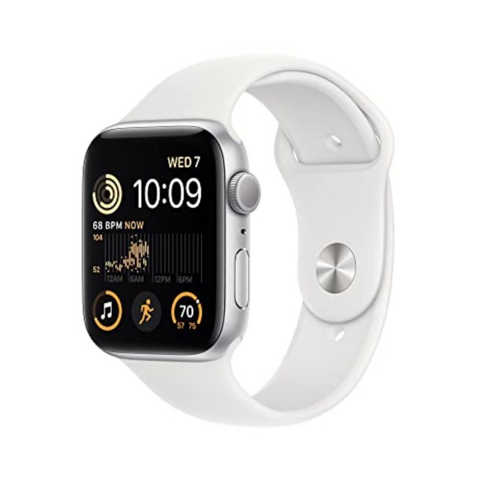 애플 워치 SE2 2세대 GPS 40mm 스마트워치 피트니스 수면 트래커 낙상감지, 화이트 스포츠밴드 실버, 44mm SmallMediumcm 애플 워치 SE2 2세대 GPS 40mm 스마트워치 피트니스 수면 트래커 낙상감지, 화이트 스포츠밴드 실버, 44mm SmallMediumcm