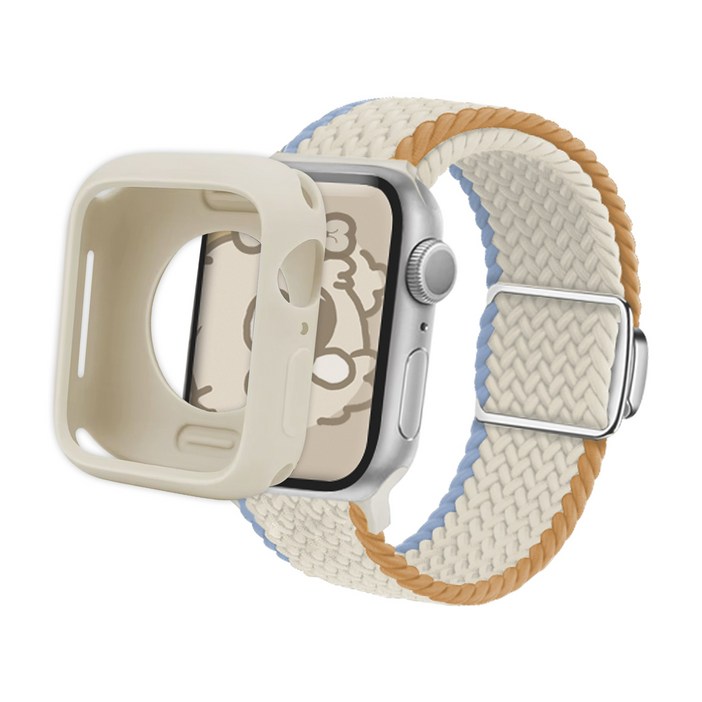 아이메이드잇 애플워치 호환 솔로루프 스트랩 밴드, 크림, 1개