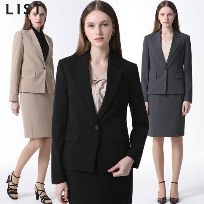 리스트 [리스트(LIST)] 슬림 싱글 원버튼 재킷