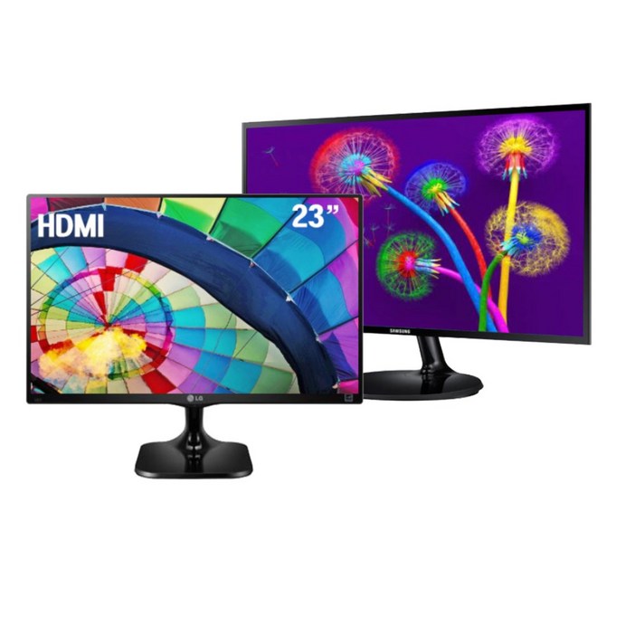 삼성 엘지 24인치 23인치 모니터 HDMI 22인치 LED 사무용 업무용 듀얼용 컴퓨터 CCTV용 중고, 58cm, 23인치FHD HDMI