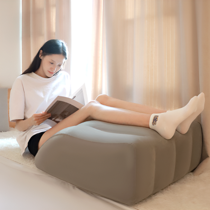 수면 에어 무릎 다리 베개 발 거치대 발받침대 삼각 쿠션