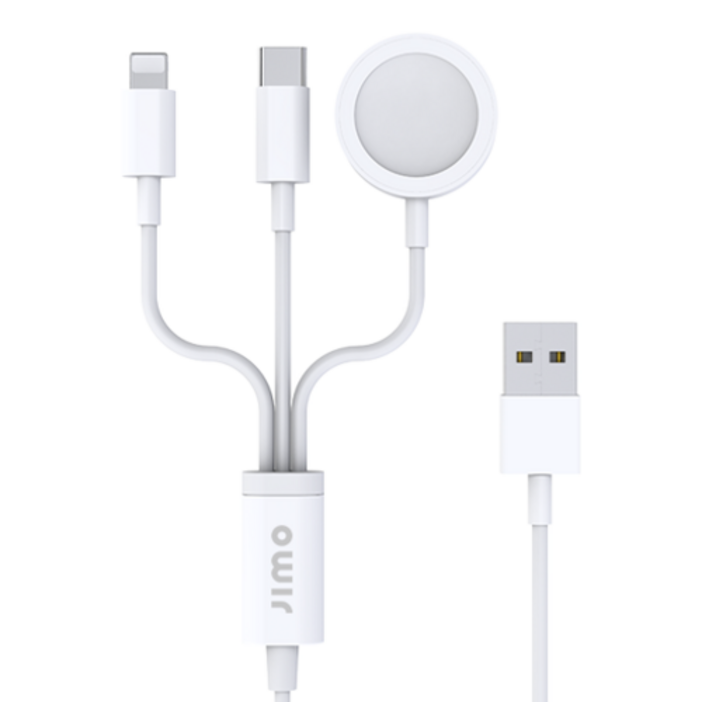 지모 아이폰 애플워치 3in1 멀티 충전 케이블, USB-A타입