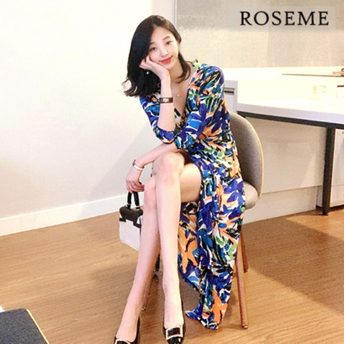 로즈로즈미 나폴리 롱 랩 원피스 맥시원피스