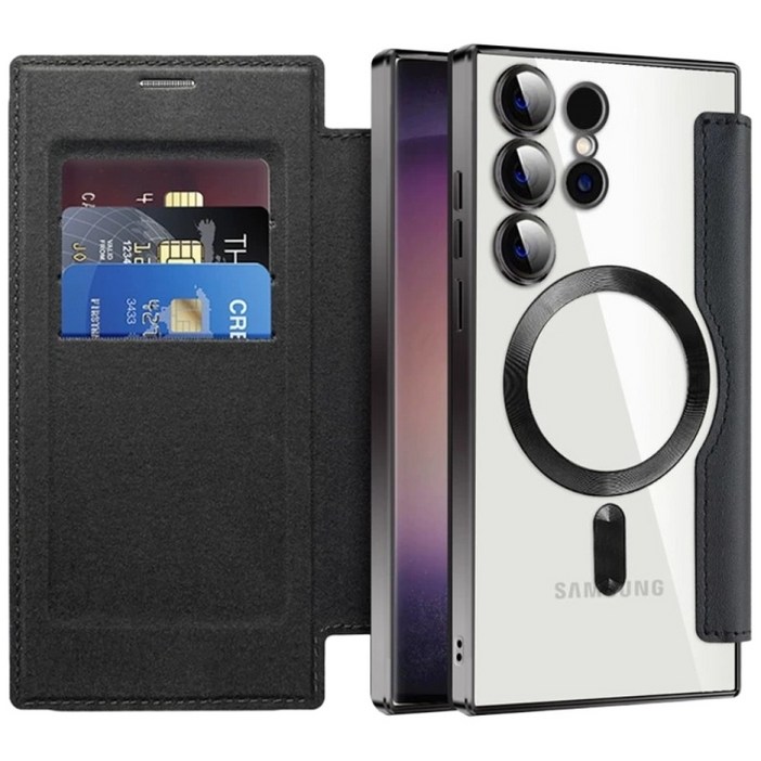 하이엑스 갤럭시 s24울트라 지갑형 카드수납 가죽 풀커버 휴대폰 케이스