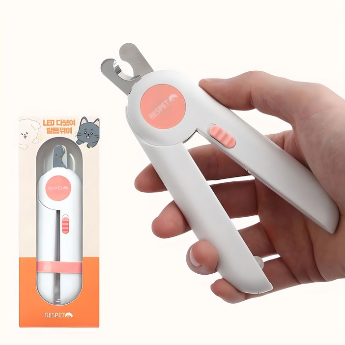 리스펫 반려동물 LED 다보여 발톱깎이 4.3 x 15 cm