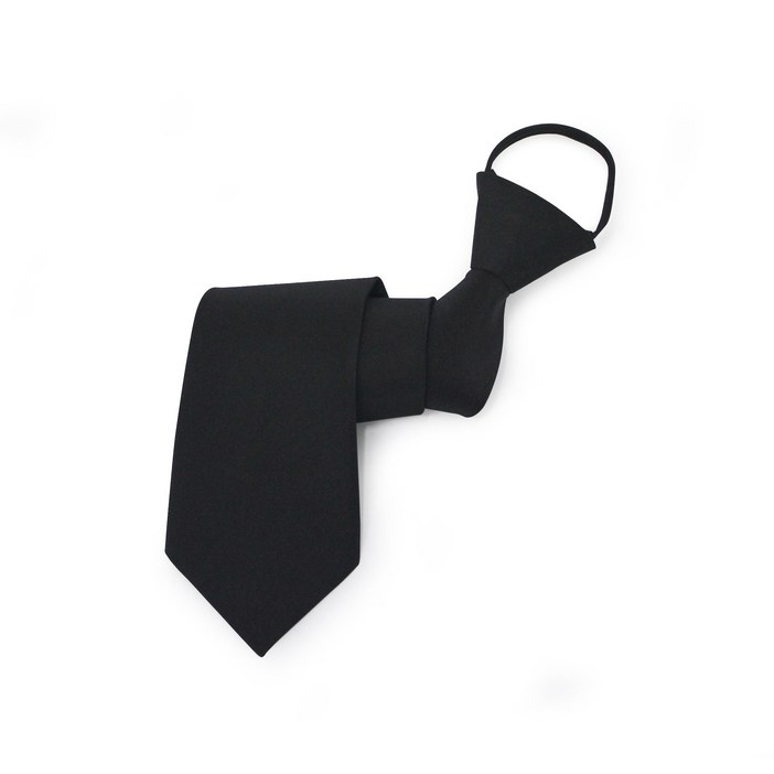 네오바트 웨딩촬영 장례식 상 조문용 면접 교복 검정 블랙 자동 넥타이 8cm7.5cm7cm