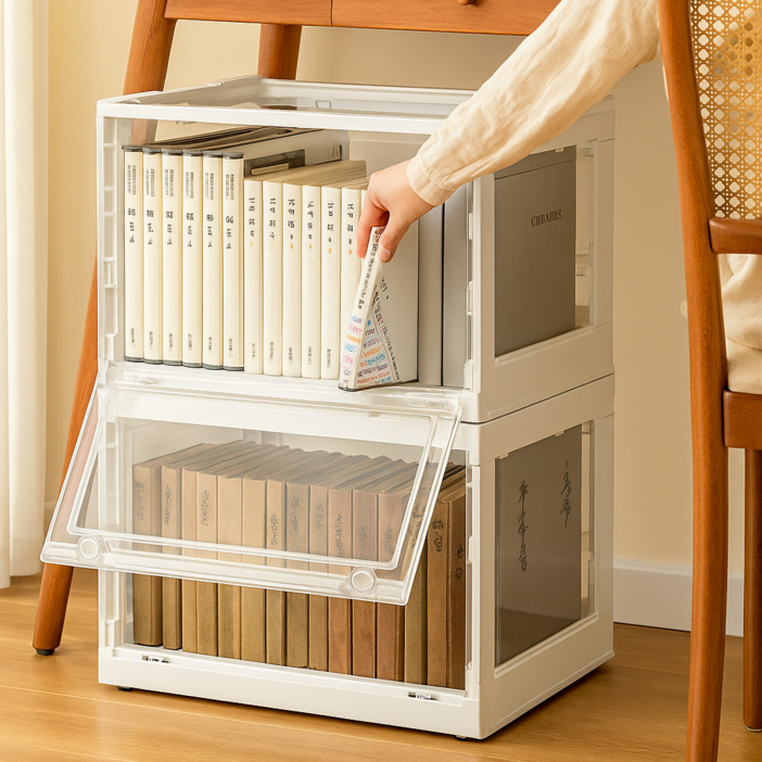 바르고운 접이식 오픈형 책 정리함