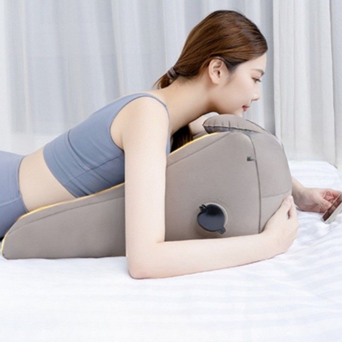 삼각쿠션 에어쿠션 엎드리는 베개 비행기 허리 등받이 쿠션