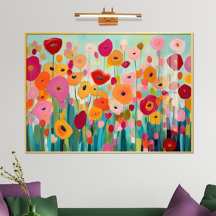 보고아트 사계절 예쁜 액자 알록달록 플라워 거실 카페 인테리어 액자 소품, [6]알록달록 꽃밭_G