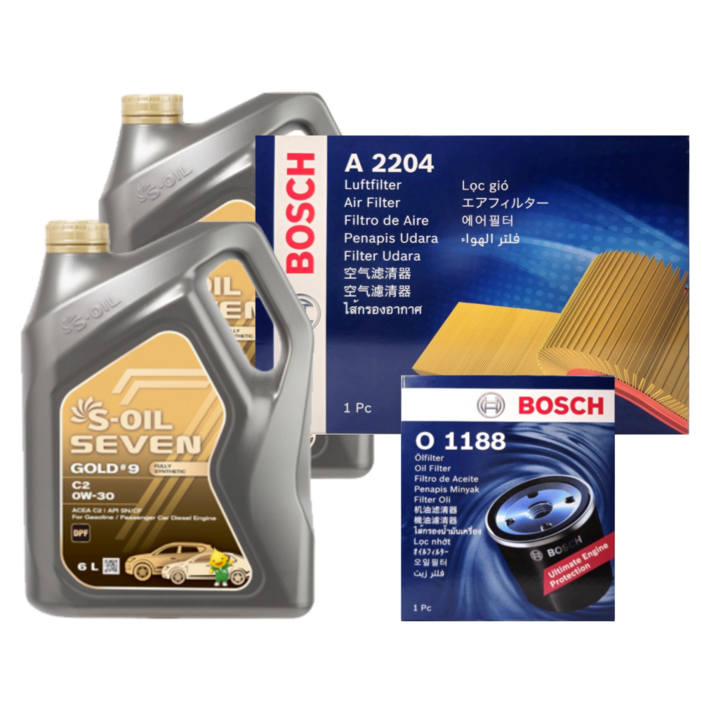 더 뉴 그랜드 스타렉스 (TQ) 2.5 디젤 엔진오일세트 세븐골드 9 RV C3 5W30