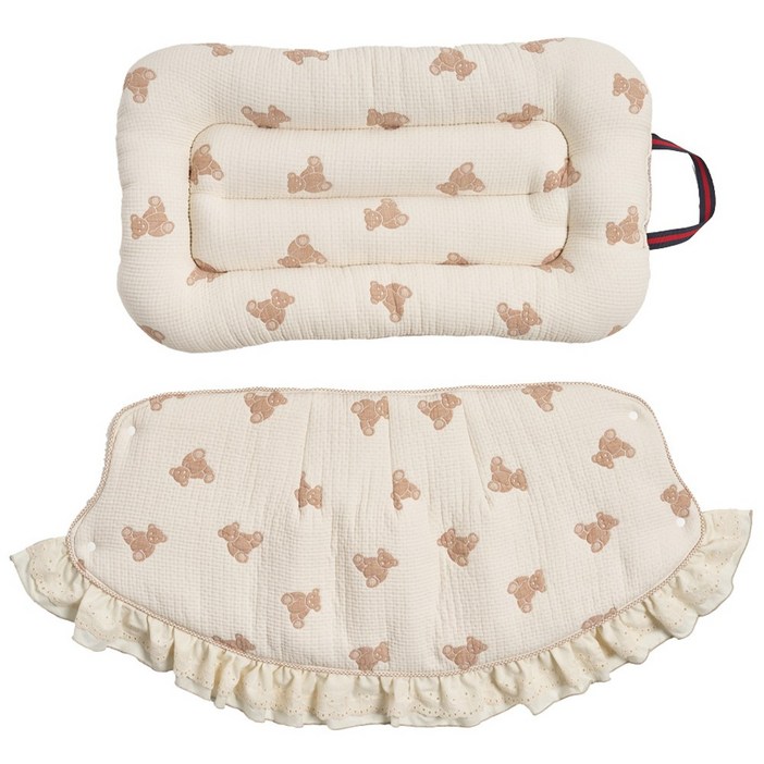 스마트 자석 탈부착 코코리에또 펫 강아지 유모차 가드 방석 세트, 1개