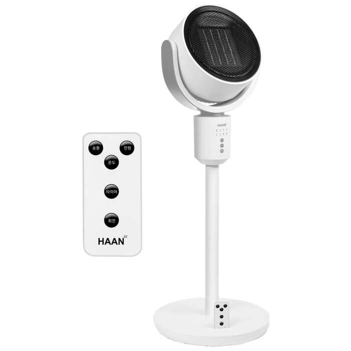 한경희 초절전 무소음 써큘레이터형 PTC 전기 히터 리모컨 스탠드형 온풍기, 단품