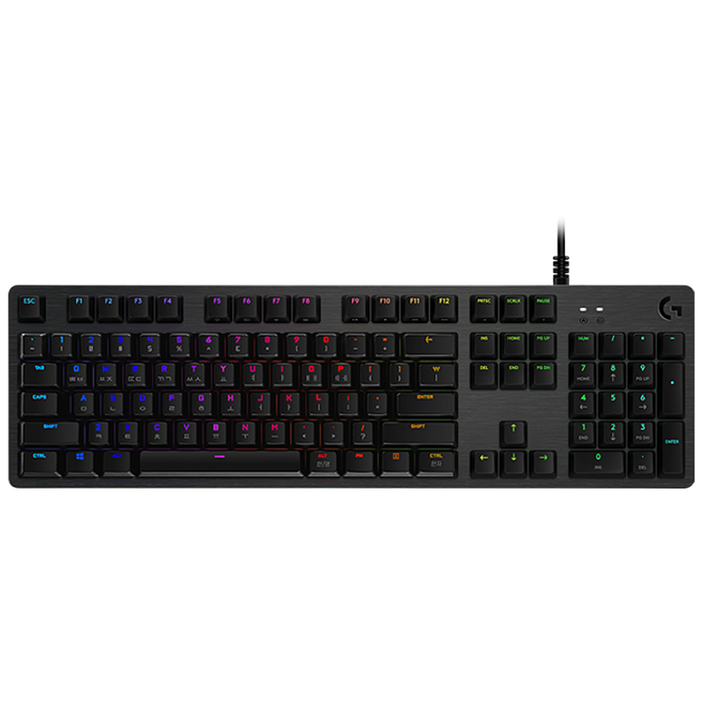 로지텍코리아 G512 CARBON 기계식 게이밍 키보드, 적축, G512 GX, 블랙