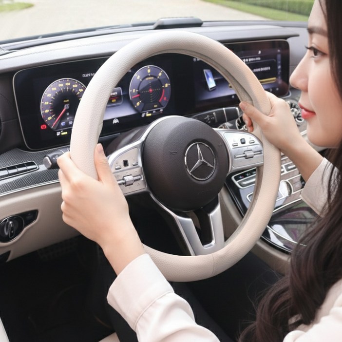 사계절 쌍용차 가죽 핸들커버 알칸타라 정품 코란도C 코란도 스포츠 투리스모 뉴스타일 뷰티풀 렉스턴 렉스턴W G4렉스턴 티볼리 에어 아머 카이런 액티언 무쏘 로디우스 이스타나 체어맨, a)그립퍼-코튼베이지