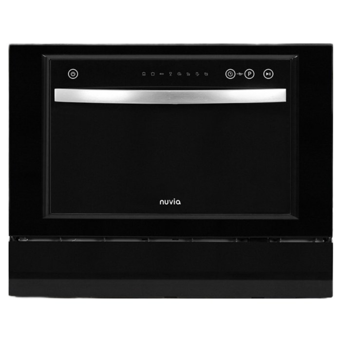 nuvia 누비아 식기세척기 NDWNI6B 6인용 무설치 무타공 자동문열림 UV 소형 미니 원룸