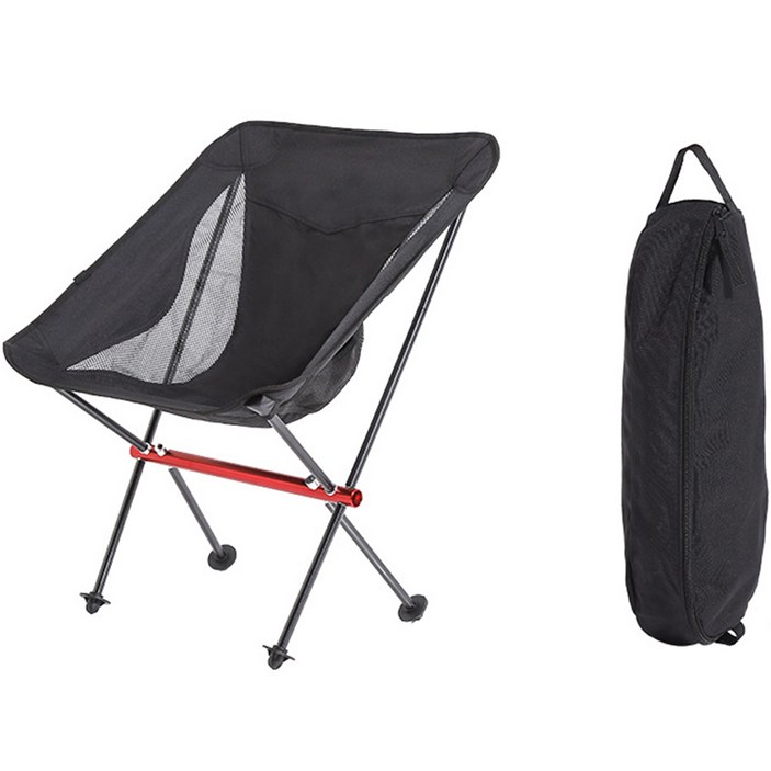 컴포트체어 데이즈온샵 접이식 캠핑 컴포트 의자, 블랙, 1개