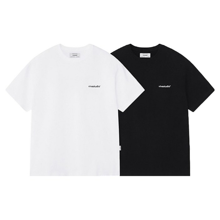 비바스튜디오 BASIC LOGO T SHIRT 2종 세트