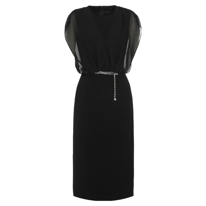 미니멈 드레이프 쉬폰 원피스