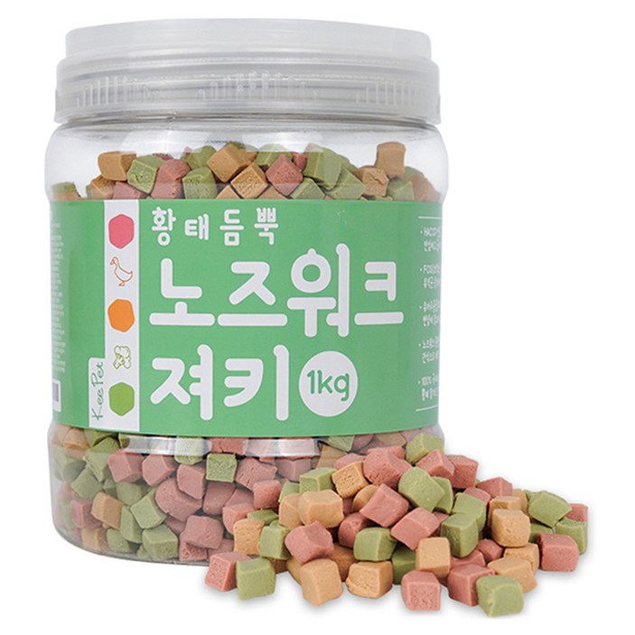 킵펫 강아지 노즈워크 져키, 황태, 1kg, 1개 킵펫 강아지 노즈워크 져키, 황태, 1kg, 1개
