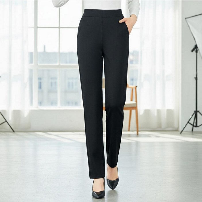 아인리 겨울 기모 스키니 키작년 슬랙스 밴딩 팬츠 ay 5121