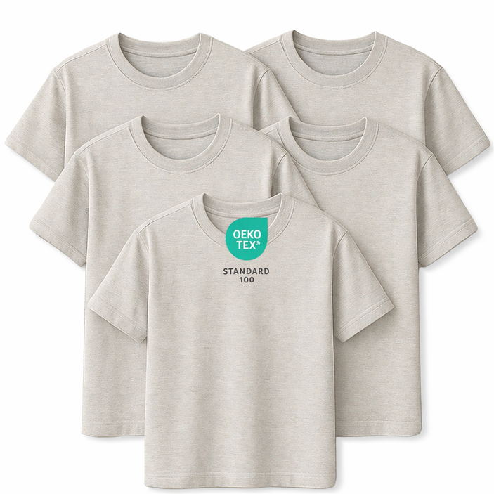 와우코지 5장 면티 30수 무지 라운드 오코텍스 빅사이즈 반팔 티셔츠 남녀공용