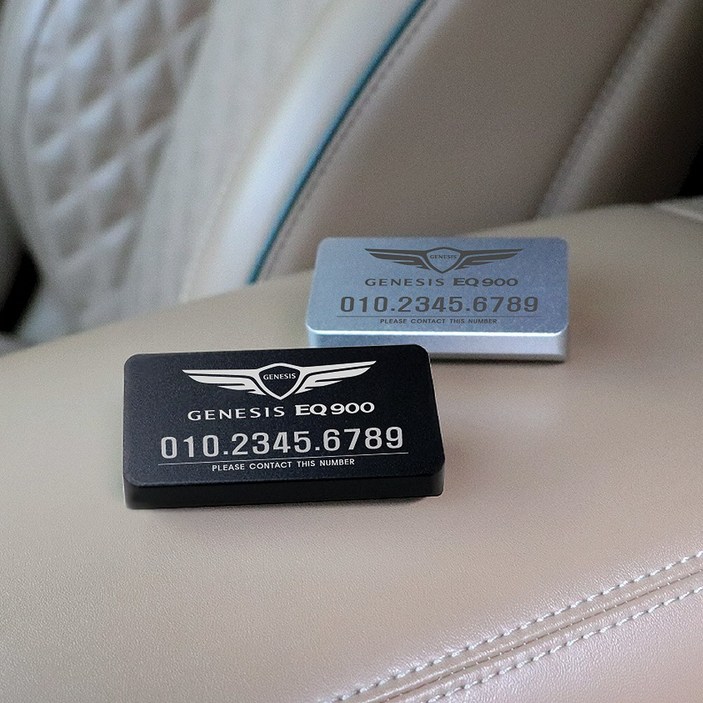 비브랜드  미니 각도 주차전호판   대쉬보드 거치형 깔끔한 전화번호 각인 EQ900 호환 용품