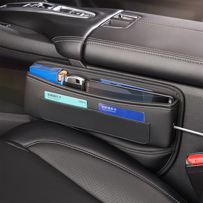 SB 차량용 틈새수납함 사이드포켓, 블랙(1p)