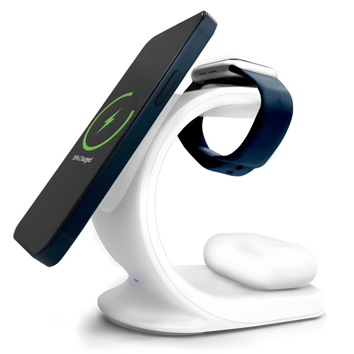 감성전자 아이폰 맥세이프 애플워치 에어팟 3in1 무선 고속 충전기 거치대