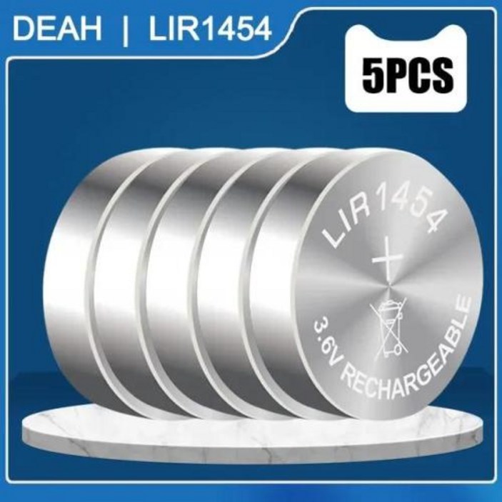 TWS 블루투스 헤드셋 스마트 워치 팔찌용 리튬 이온 충전식 배터리, LIR1454, LIR 1454, 3.6V, CR1454, ICR1454S, 15 개