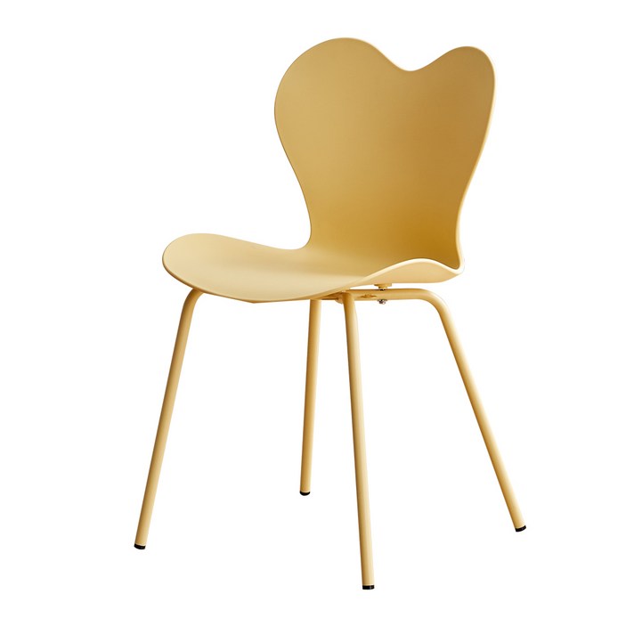 폴린 식탁의자 편한 예쁜 플라스틱 인테리어 디자인 카페 의자, 폴린-옐로우, 1개