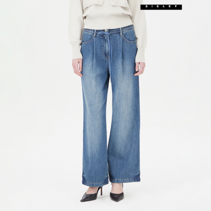 시슬리 이밴드 스트링 데님 팬츠 SADP07411 959205