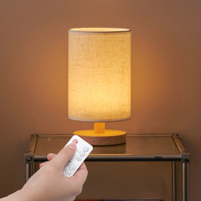 케이시조명 LED 밝기조절 패브릭 스탠드 무드등 조명 리모컨 포함