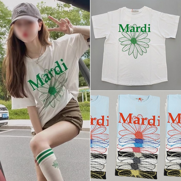마르디메크르디 반팔 블로썸 플라워 꽃 티셔츠