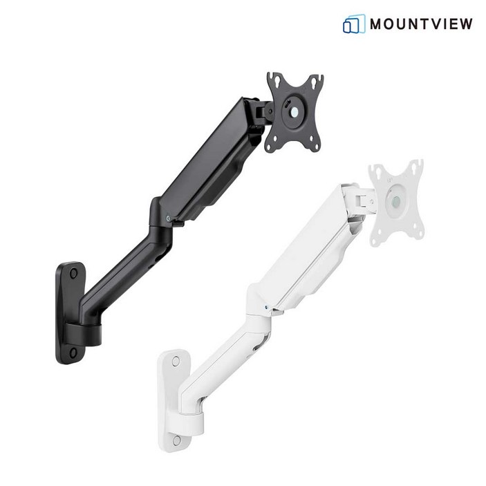 마운트뷰 벽걸이형 싱글 모니터암 거치대 MVWG10 PLUS, 1개, 화이트 EX1442 마운트뷰 벽걸이형 싱글 모니터암 거치대 MVWG10 PLUS, 1개, 화이트 EX1442