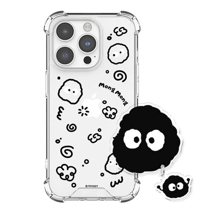 몽몽 두들 젤하드 갤럭시 아이폰 휴대폰 케이스+아크릴톡 세트